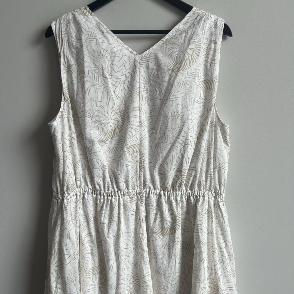 Haven Well Within Dress XL Voile Shell Midi White Sleeveless Beachy - Picture 9 of 10